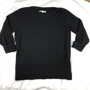 Black Boat Neck Sweater, Size petite Large